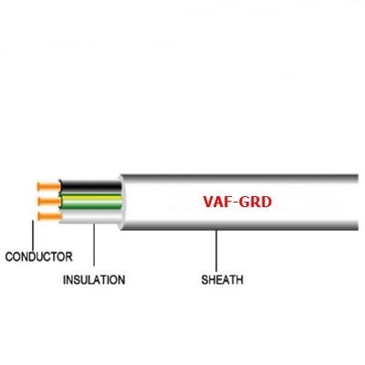 สายคู่กราวน์ สีขาว(สาย VAF-GRD)