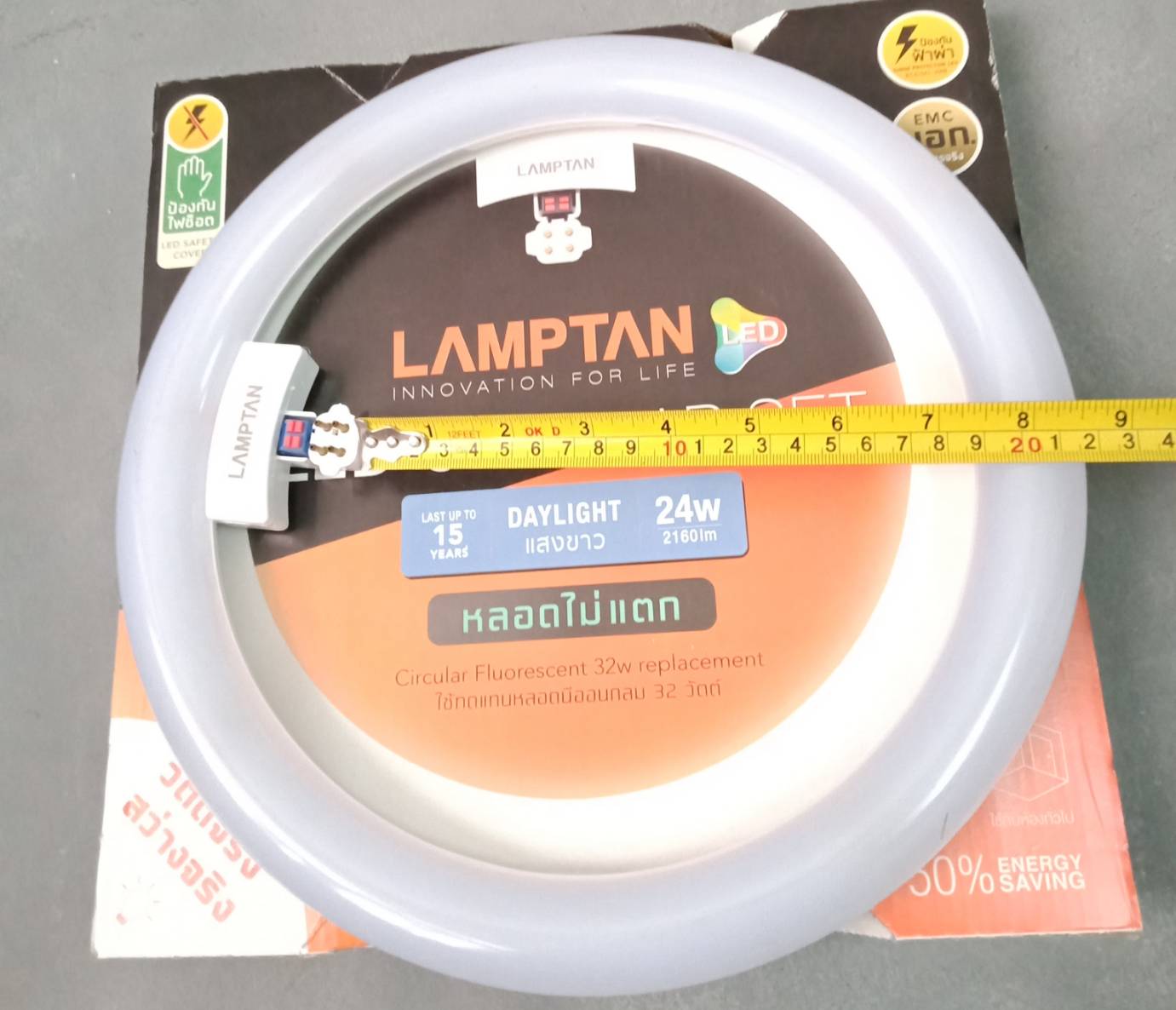 หลอดนีออน LED 24w แบบกลม แลมป์ตั้น