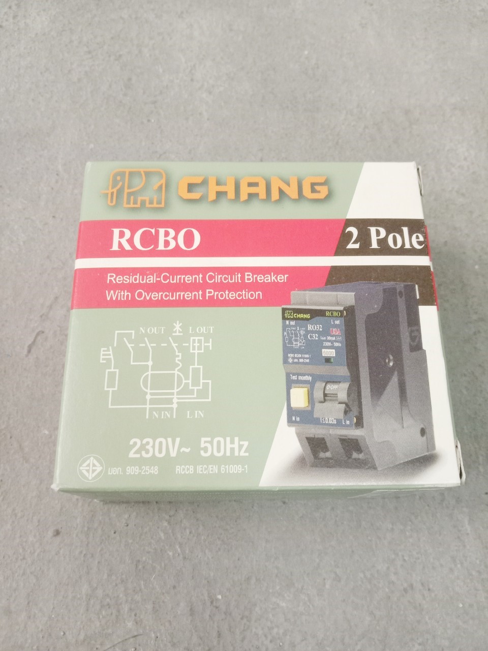 เมนเบรคเกอร์กันดูด ช้าง RCBO